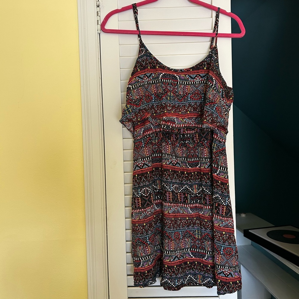 Multicolor Patterned Women's Dress